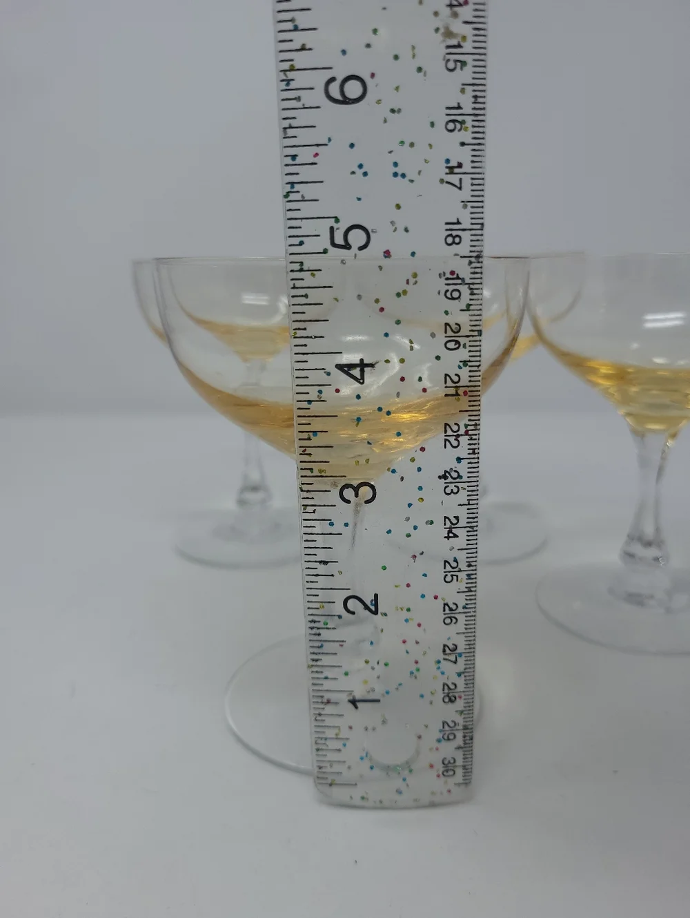 Fostoria Crystal Vogue‎ Gold Tint Champagne Glass Goblets Set of 4